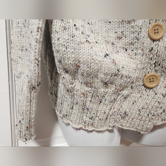 Women's donegal handmade knit cardigan sweater - Picture 9 of 11